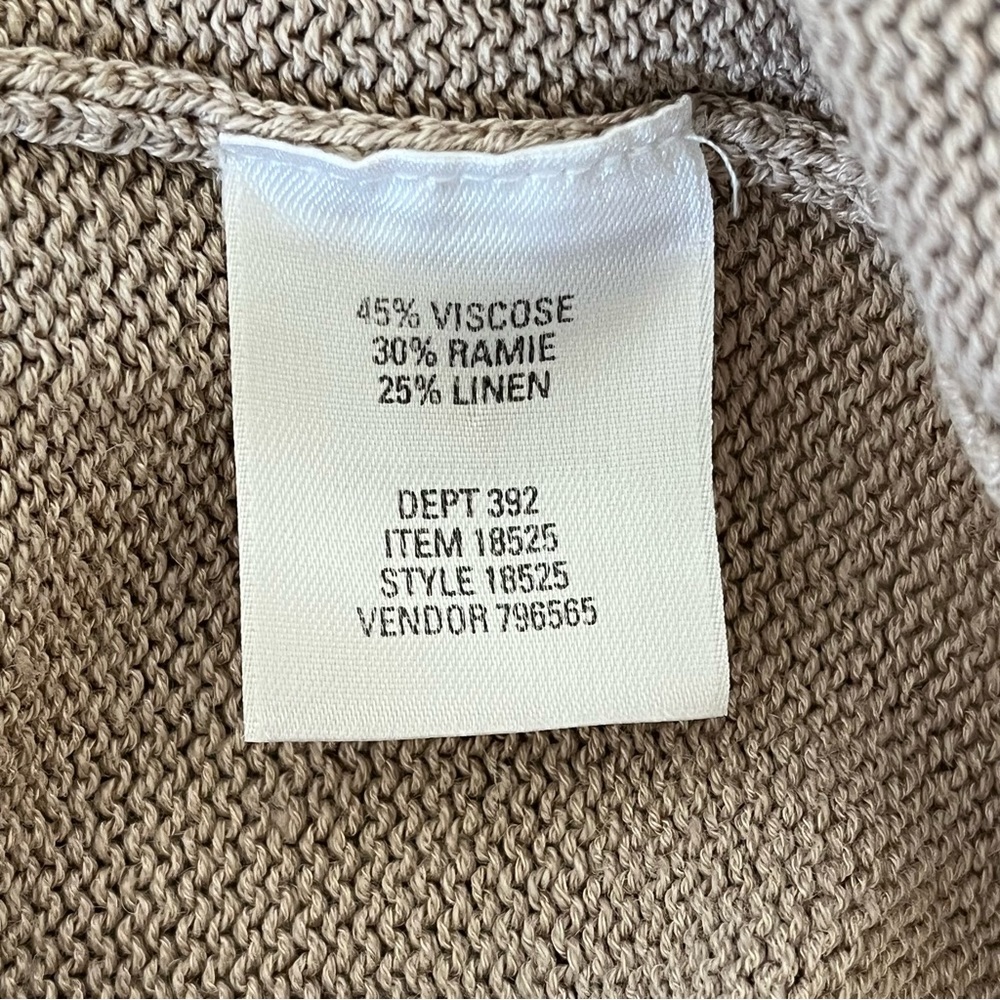 Nordstrom Women’s Vintage Long Sleeve Linen Blend Button Up Cardigan Sweater L - Picture 2 of 11